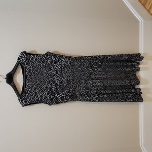 Black and white polka dot dress